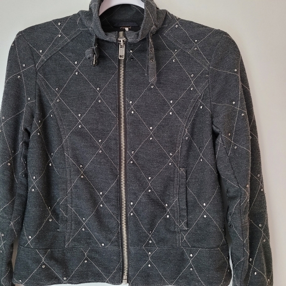 FREE PEOPLE Studded Moto Diamond Quilted Jacket - Picture 5 of 10